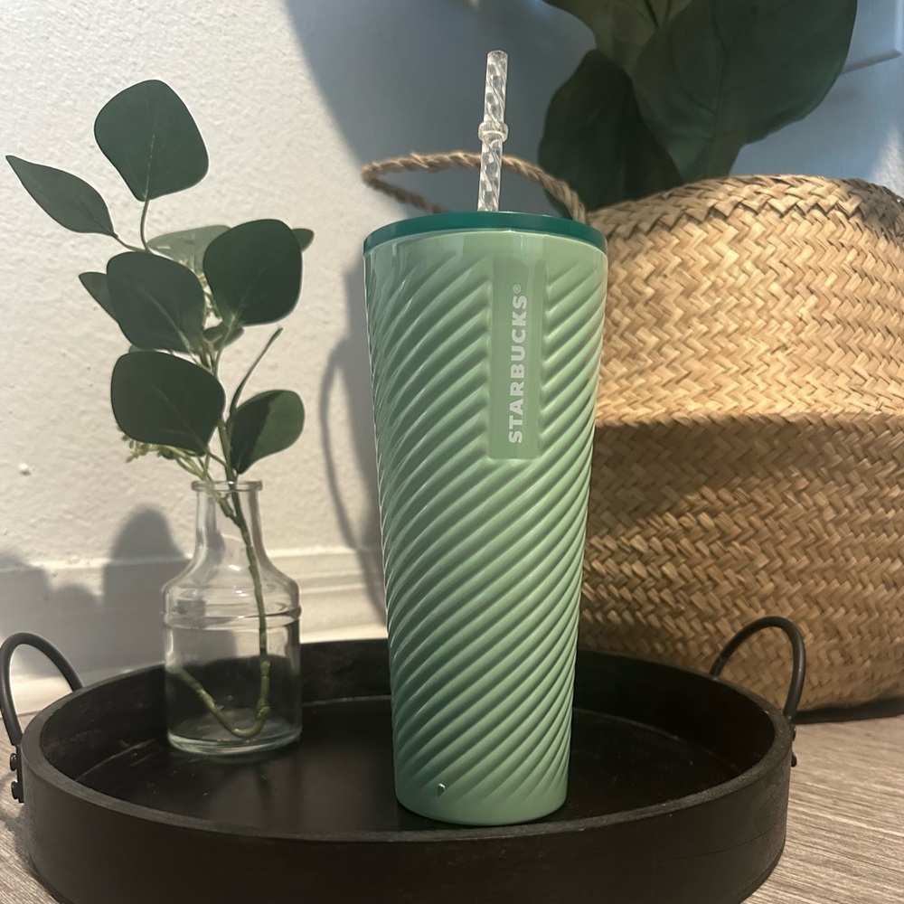 Starbucks 2023 Sage Spiral Mint Green Stainless Steel Pastel Tumbler 24oz 2023